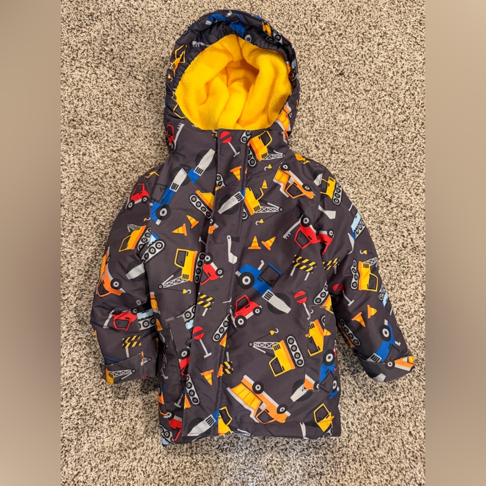 The Children's Place Construction Print Jacket - Gray and Yellow
